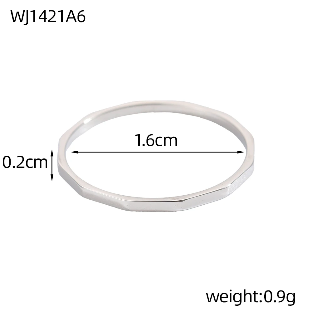 CARLIDANA لذيذ مطلية بالذهب خواتم بسيطة نسيج الخيزران المطرقة إصبع الفولاذ المقاوم للصدأ خاتم الخطوبة الحد الأدنى للنساء #4