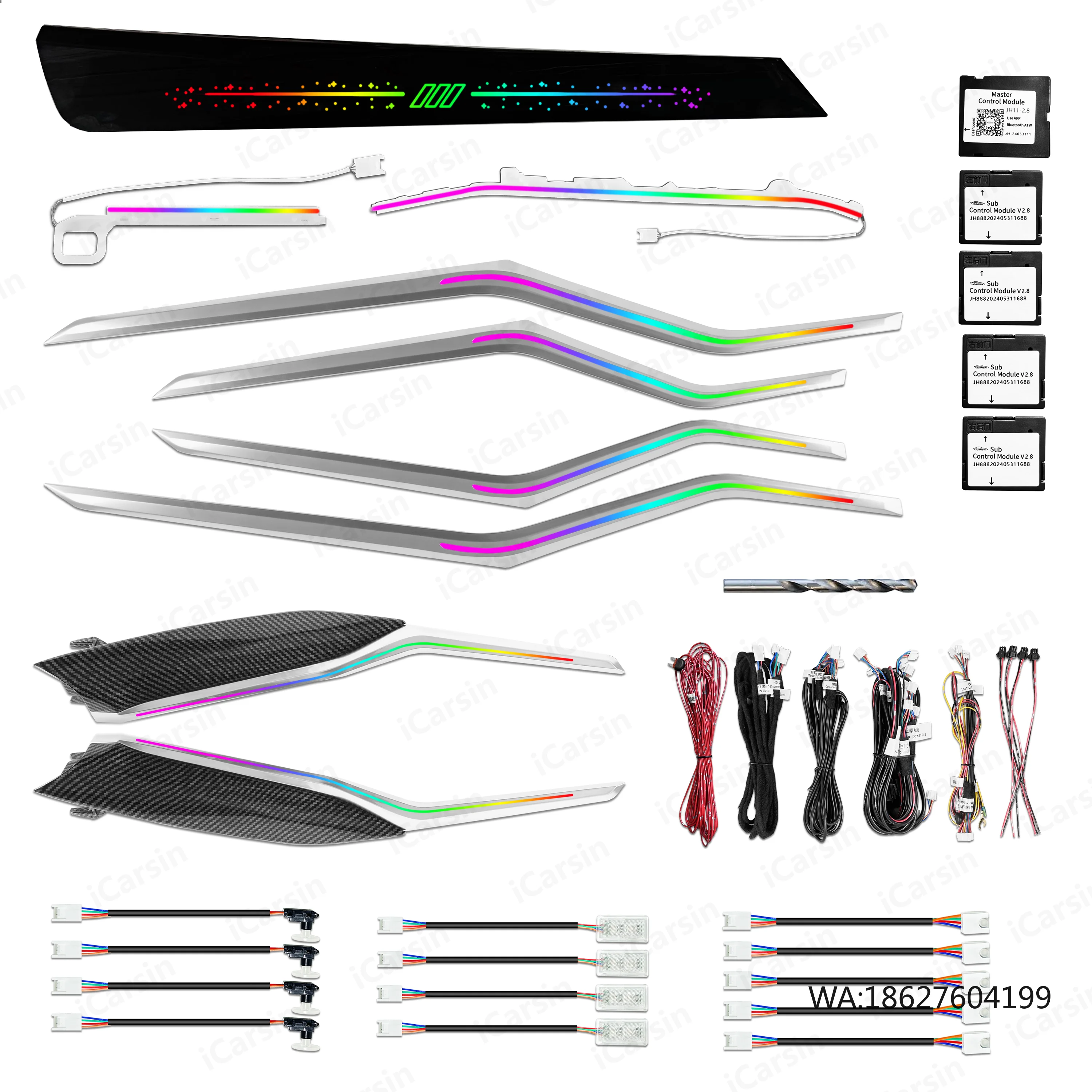 

64 Colors Dynamic Colors Ambient Light for 3 Series 2019-2025 G20 Facelit Car Interior Lighting Upgrade Kit Accessories