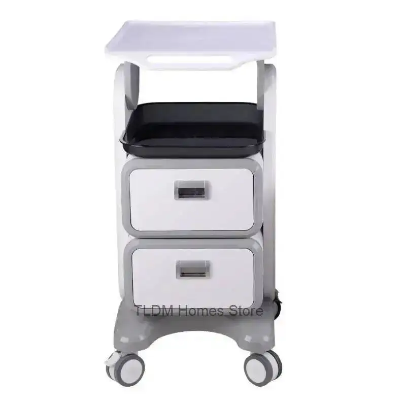 

Dental Two Dental Medical Multifunctional Tool Cart with Salon or One Drawer Trolleys Plastic Storage Hospital Tool Storage Cart