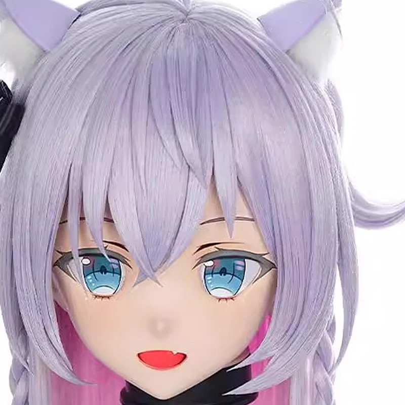 Hecho a mano personalizar Anime muñeca cruzada completa mujer/niña personaje de dibujos animados diadema completa bloqueo Kig Cosplay máscara de Kigurumi