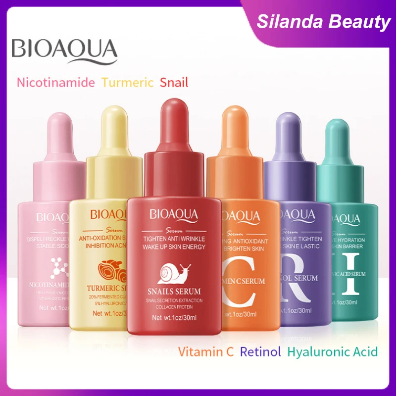 

Silanda Beauty Bioaqua Retinol Serum Anti Wrinkle Skincare Face Essence Niacinamide Brightening Vitamin C Acne Facial Serum 30ml