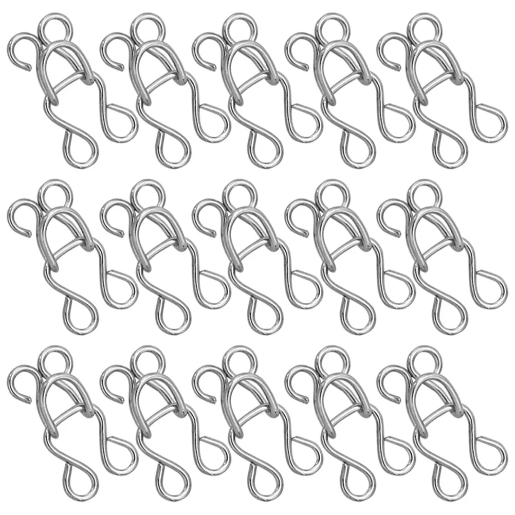 

100pcs Hook Eye Closures Metal Sewing Fasteners For Bra Dresses Skirts Trousers Diy Clothing Repair Replacement Parts