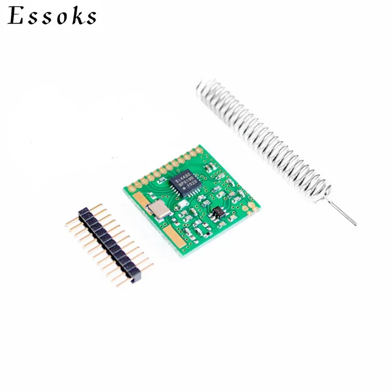 Mini SI4432 Remote Wireless Transceiver Communication Module 240MHZ-930MHZ + Spring Antenna, Distance 1000m