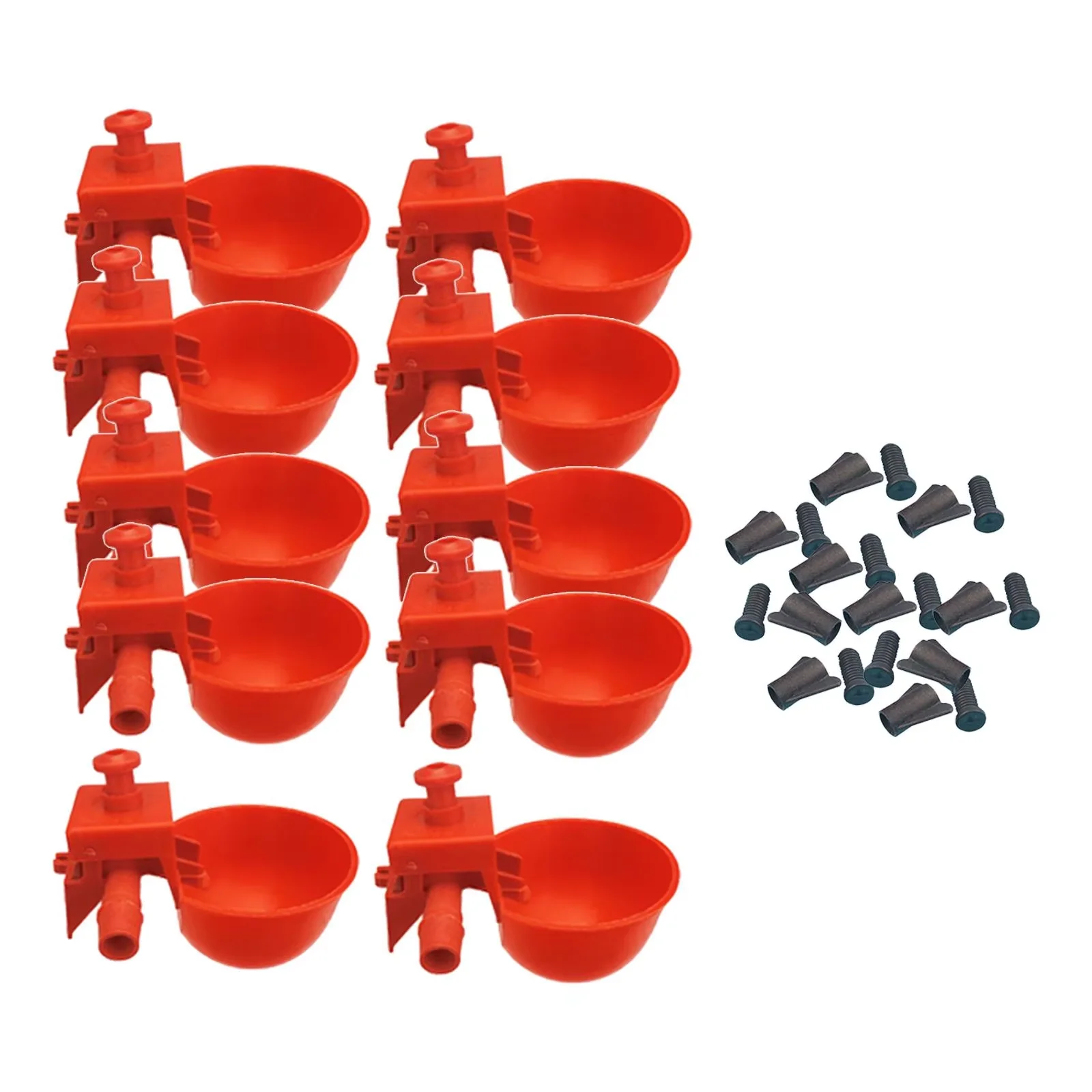 التلقائي حظيرة الطيور تغذية الدواجن أكواب مياه الشرب البلاستيك الدجاج الطيور شارب الكؤوس معلقة شارب مزرعة أداة 5/10/20/30 مجموعات