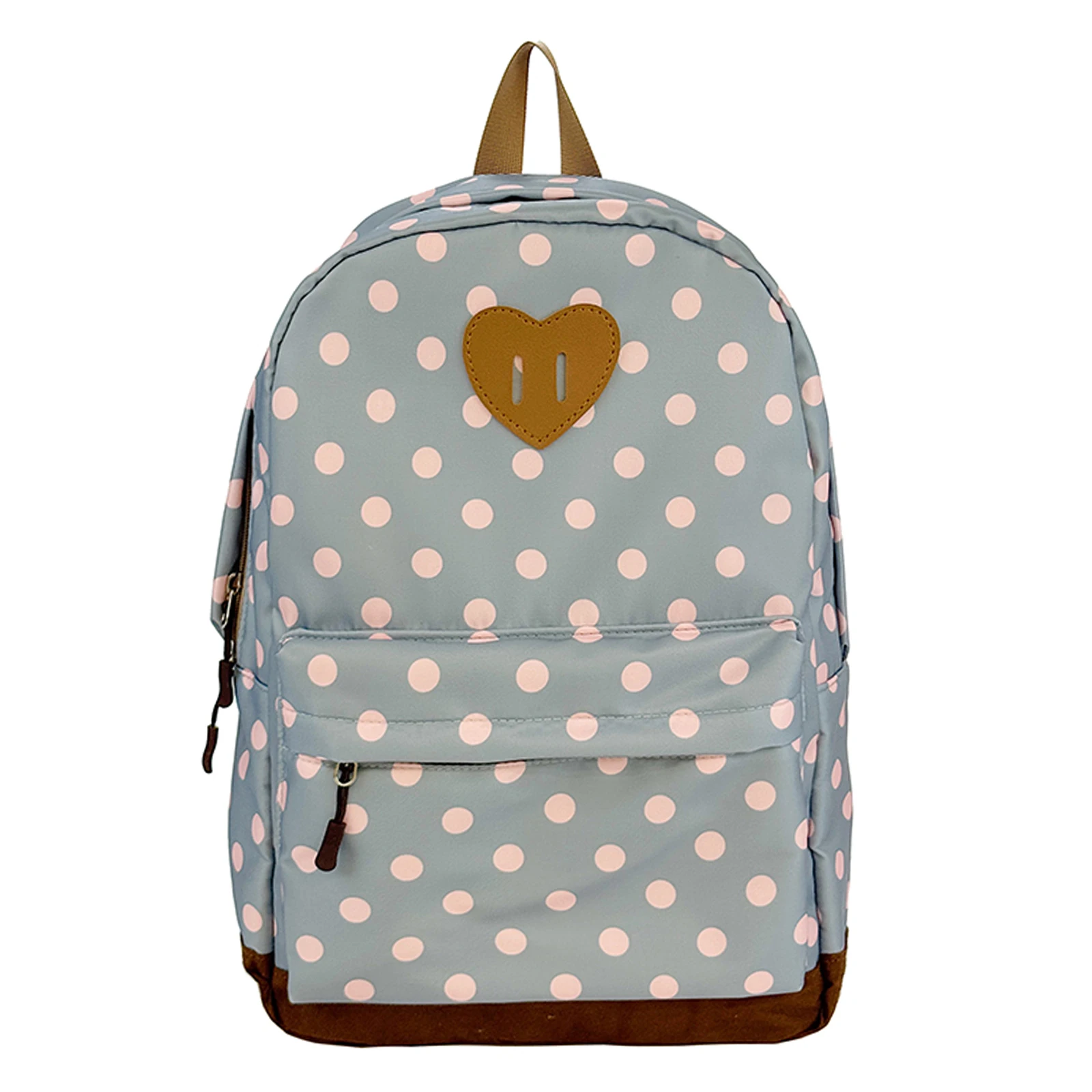 Women Nylon Polka Dot Cute Playful Bookpack Multiple Pockets Laptop Backpacks Travel Bag for Teens Women College Commute