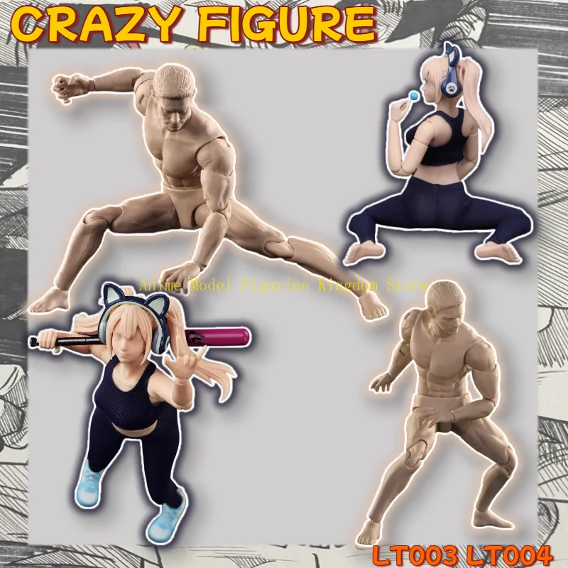 

Spot Goods CRAZY FIGURE 1/12 LT003 Male Body LT004 Female Body Super Articulated Collectible Action Figure Set Highly Posable