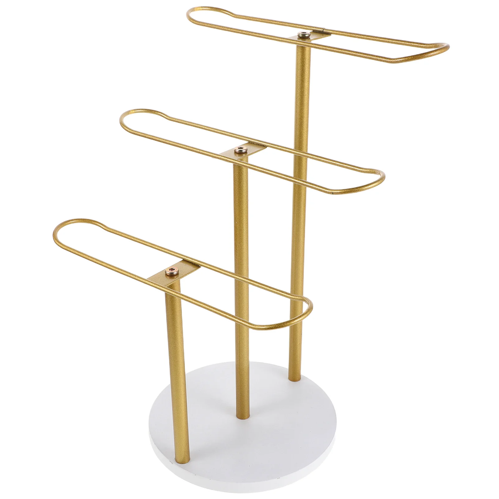 

3-уровневый металлический держатель для повязки на голову, органайзер, аксессуары для волос, подставка для волос, резинка для волос, стеллаж для хранения ювелирных изделий - обруч для волос