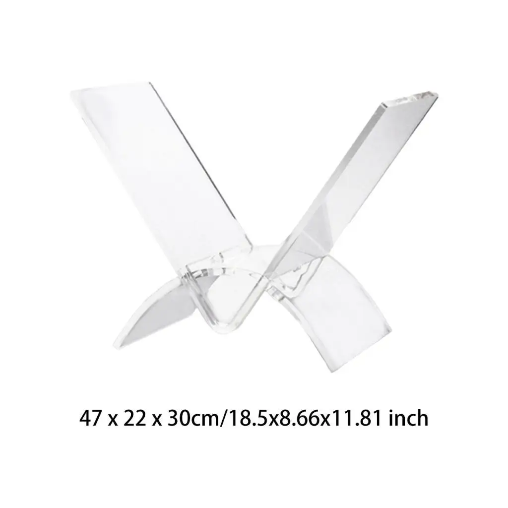 Magazine Display Rack Clear Acrylic Cookbook Holder for Tabletop Tablet Home