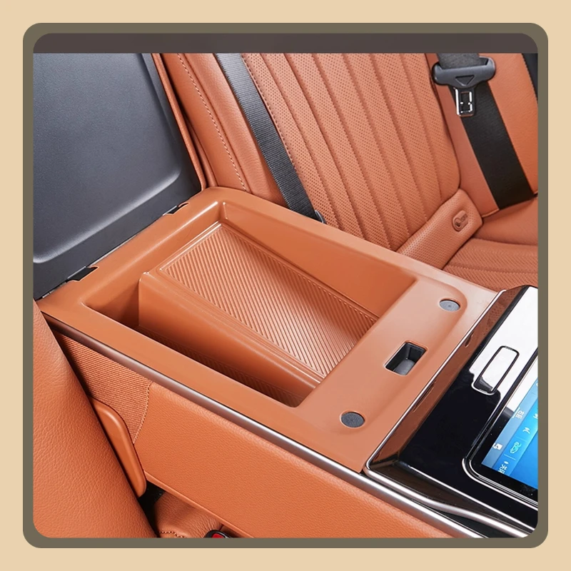 Suitable for Mercedes-Benz S400L/S450L rear armrest silicone storage box S480 storage and storage interior supplies