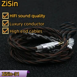 ZiSin 31 HIFI In-Ear Headphone Upgrade Cable With 3.5mm/2.5mm/4.4mm MMCX/0.78 2Pin/QDC For Bravery Yume Winter ultra P5 P8 SA6