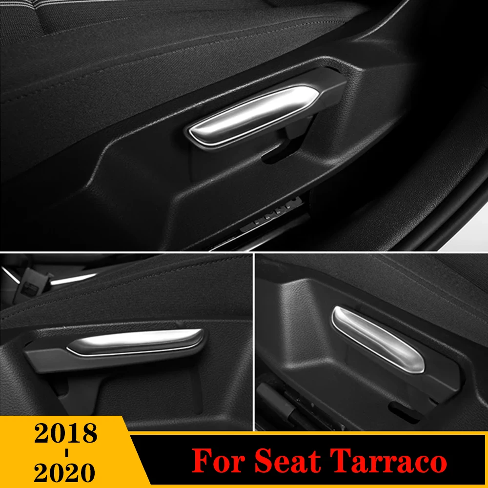 

For Seat Tarraco 2018 2019 2020 ABS Plastic Car Seat adjustment Switch Cover Trim Sticker Styling Accessories 2PCS