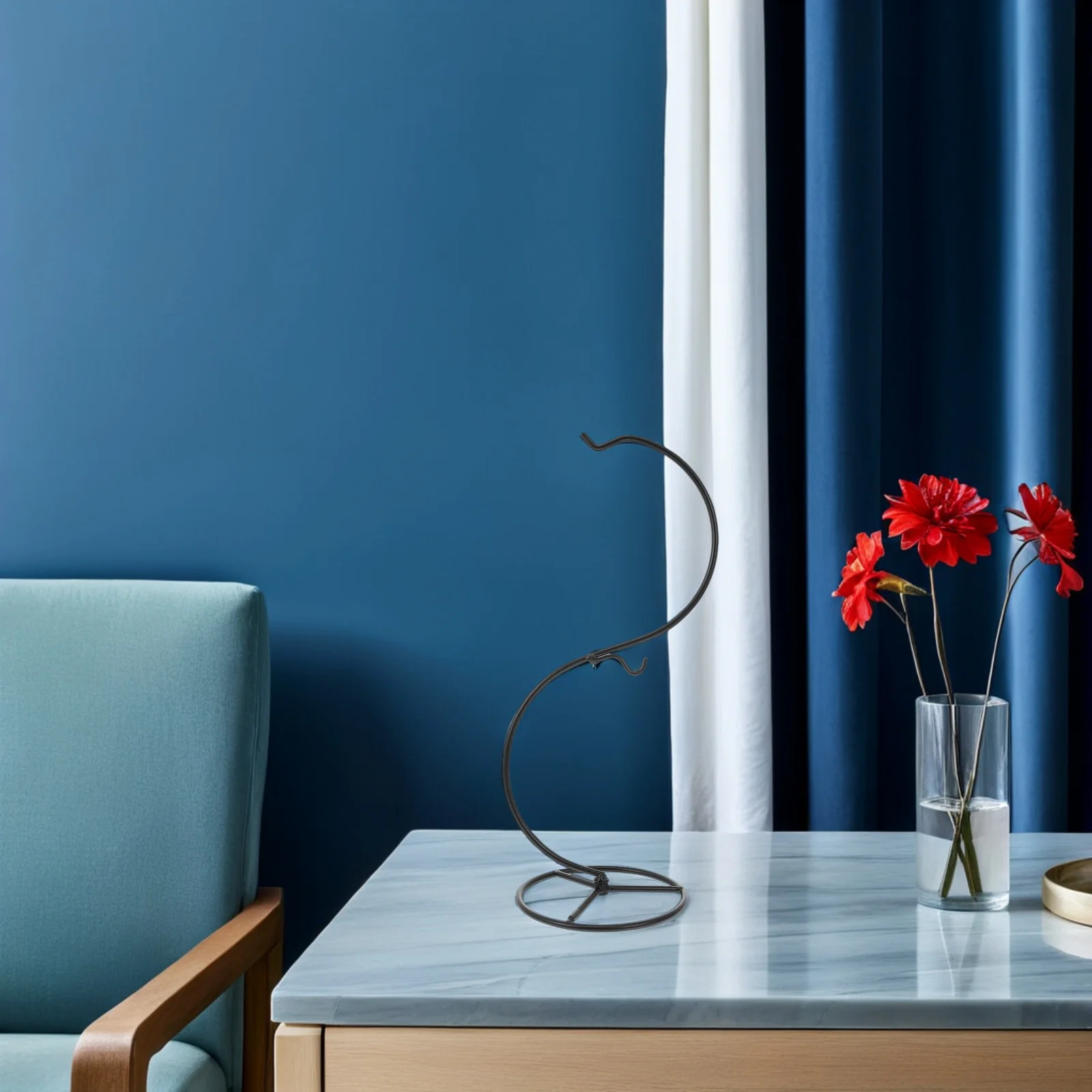 

2Pcs Indoor Plant Hanger Stand Metal Terrarium Holder Small Iron Frame for Balcony Windowsill Desktop Micro Landscape Bottle