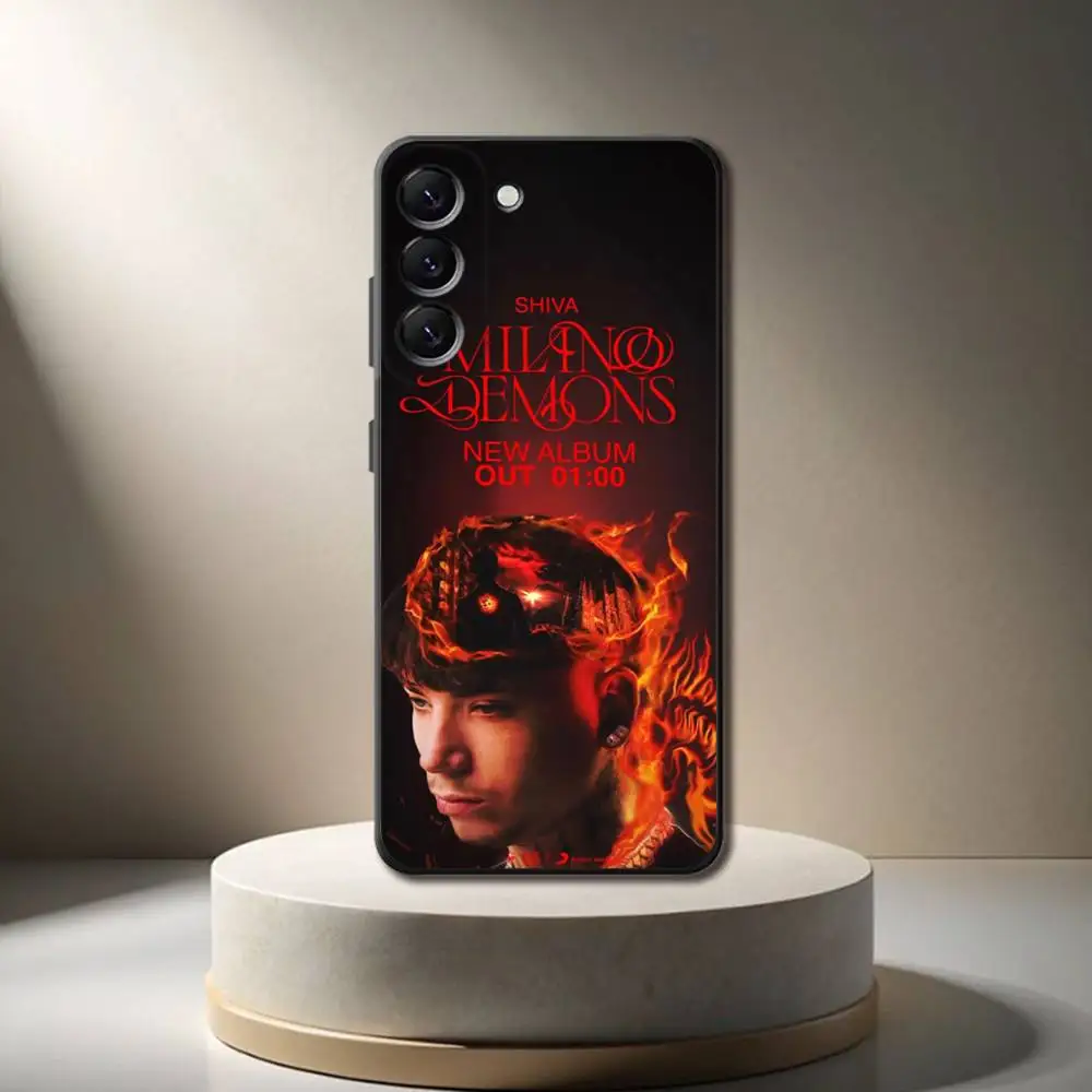 S-Shiva Rapper Handyhülle für Samsung Galaxy A 73,72,51,53,52,71,22,5G,Note,J7,8,9 Soft Black Cover