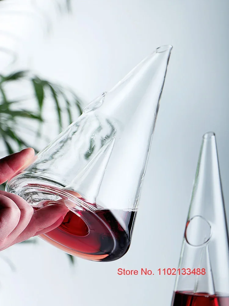 Cone Wine Decanter Separator Bar Accessories High Borosilicate Glass Wine Set Pyramid Waterfall Faster Bordeaux Pourer Aerator