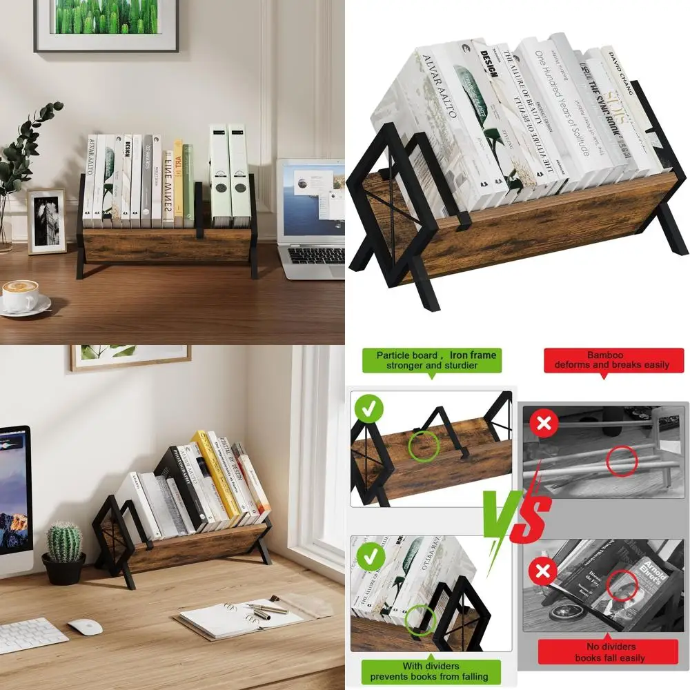 

Деревянная настольная книжная полка, ретро-полка для книг на стол, подставка для книг или декор для стола в гостиной, дома, офисе, для книг или CD, журналов