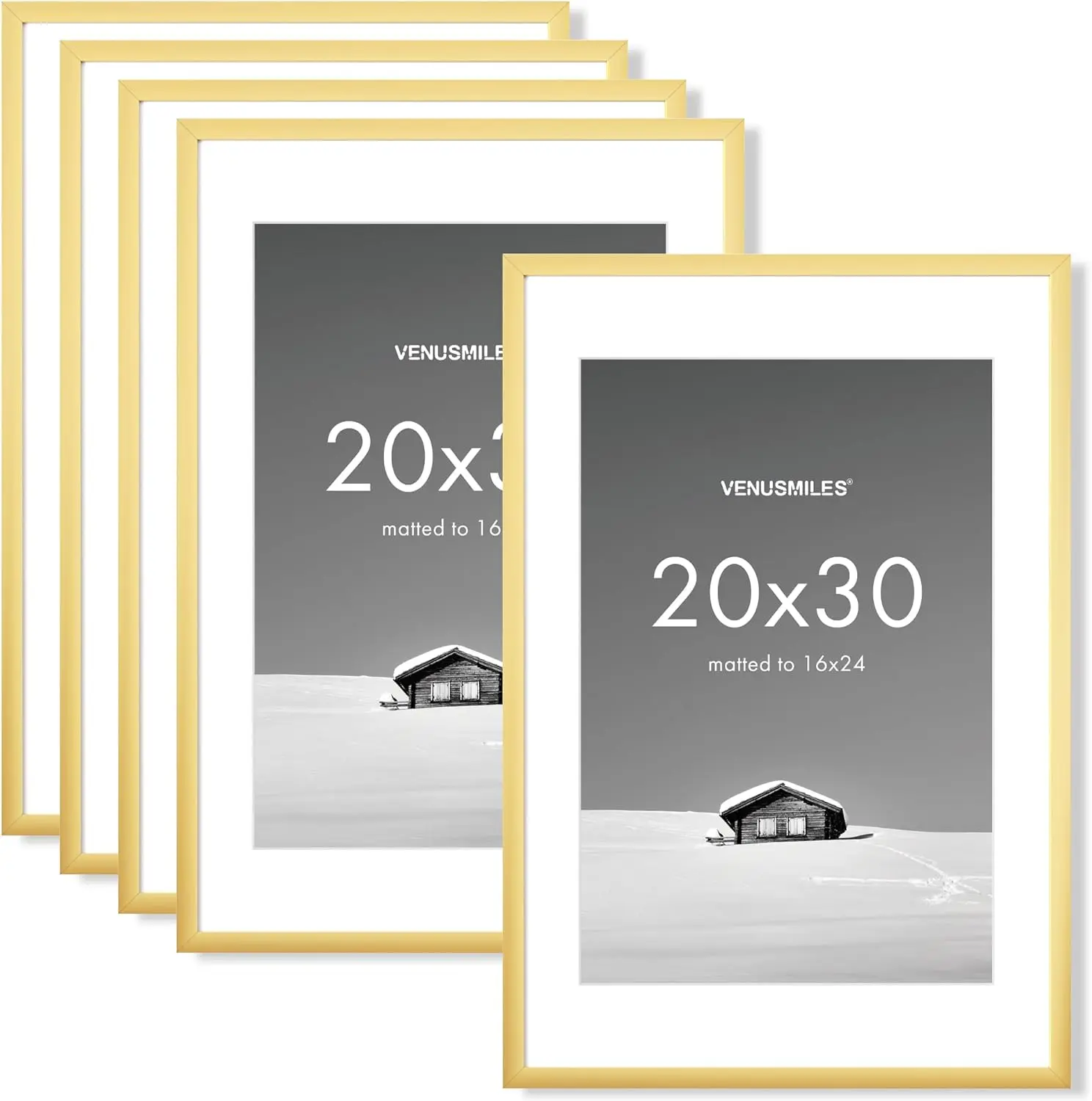 

20x30 inch Picture Frame, 20x30 Photo Frames with 16x24 Removable Mat - High Definition Plexiglass - Vertical and Horizontal