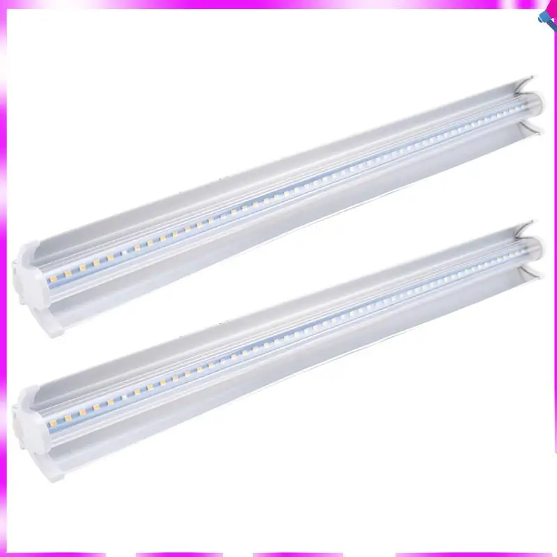 N96R 2 Pack 102 LED-Bulbs Grow Light Strips Full Spectrum Plant Light For Indoor Plants Growing Seedling US Plug