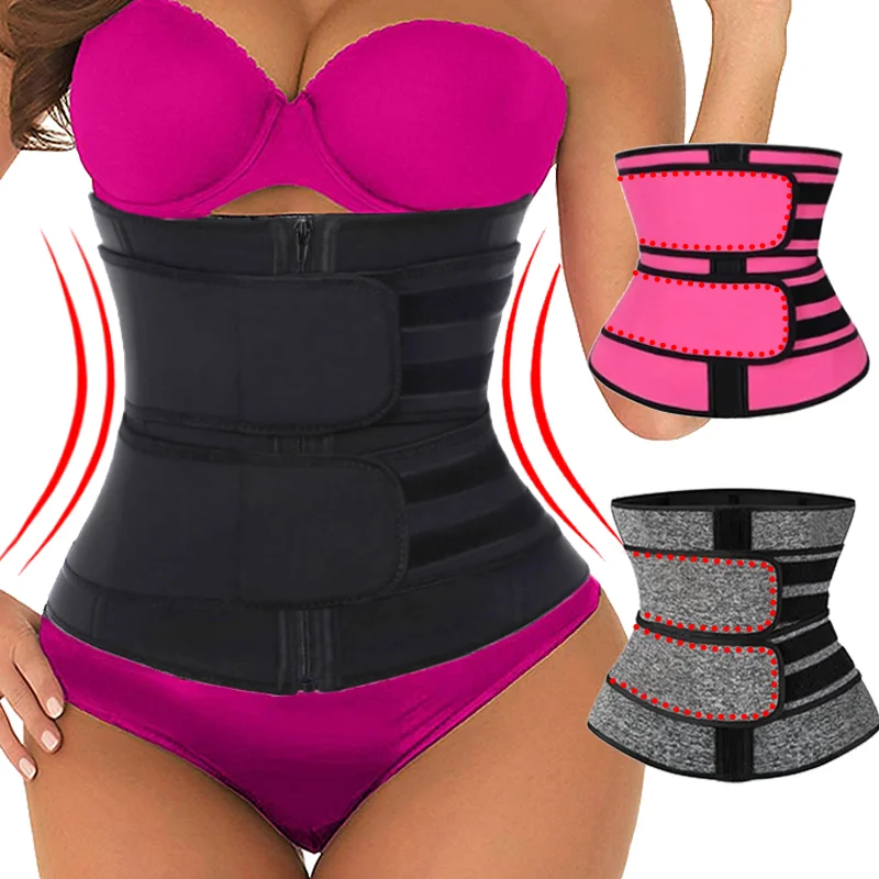 Women Weight Loss Sweat Straps Body Shaper Tummy Control Waist Trainer Corsets Belt Belly Trimmer Cincher Sauna Effect Shapewear