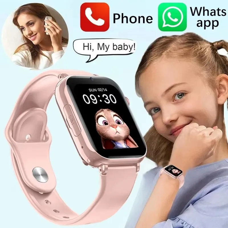 New 4G Smart Watch Kids GPS WIFI Video Call SOS Waterproof Child Smartwatch Camera Monitor Tracker Location Phone Watch Girls