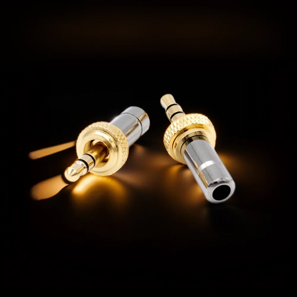 ■   Chapado en oro con cerradura, tornillo pequeño de rosca interna de tres núcleos de 3,5mm, adecuado para receptor de abeja pequeña Sony D11 B03 P03 P2