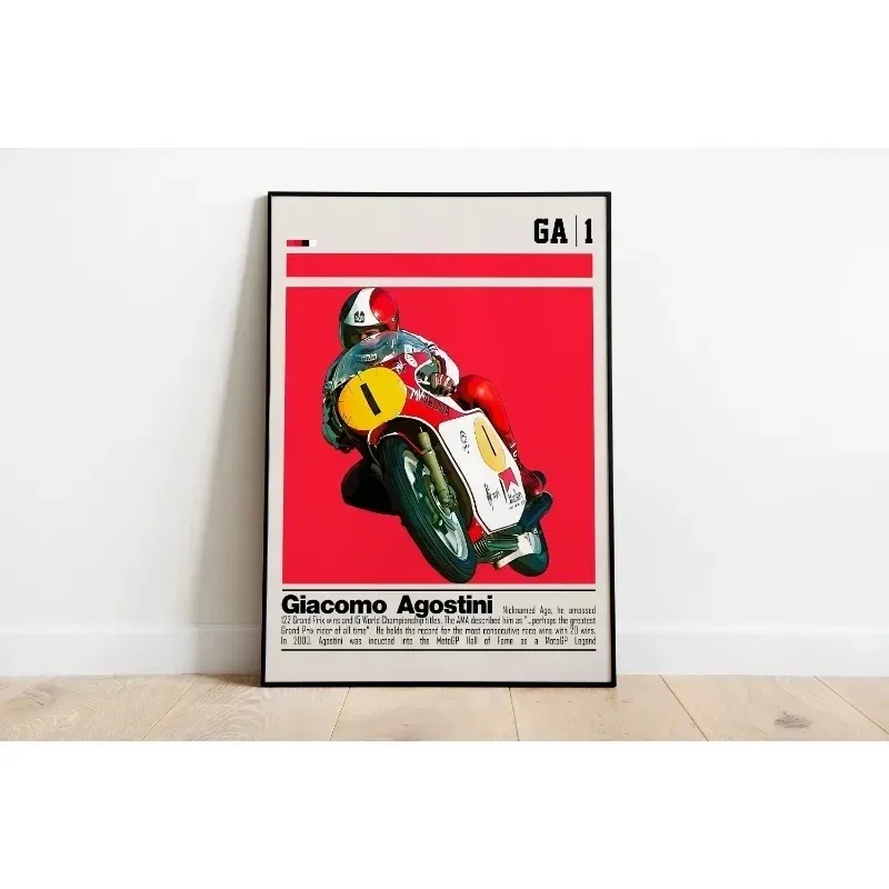 Modern Motorcycle Racing Sports Celebrity Wall Art for MotoGP Fans Canvas Painting Poster Decor for Bedroom Living Room Office