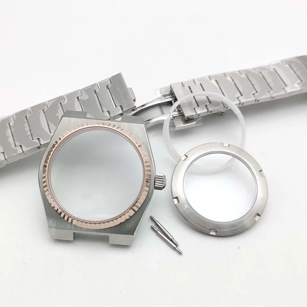 حافظة جديدة عالية الجودة 40 مللي متر مجموعة حزام معدلة أوتوماتيكية 316L من الفولاذ المقاوم للصدأ لحركة NH35/NH36 Mod