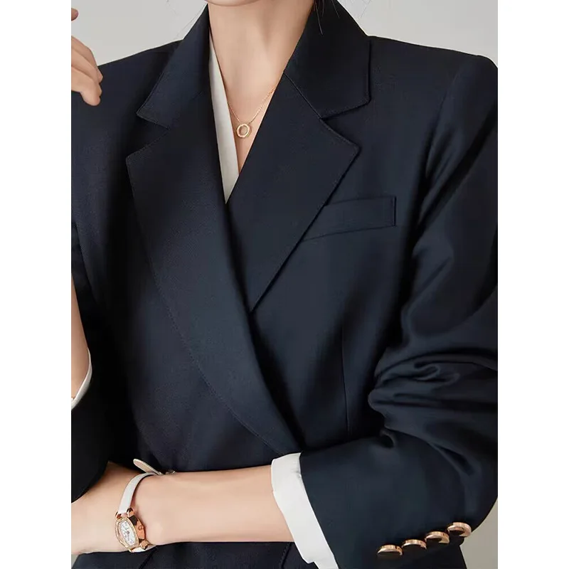 Allingentle Women's Suit Pantsuit 2 Piece Flat Collar Blazer & Pants Fashion Suit for Casual Office Customize