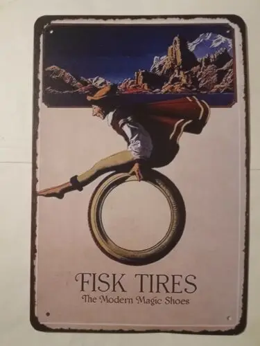 Fisk Tires - metal hanging wall sign