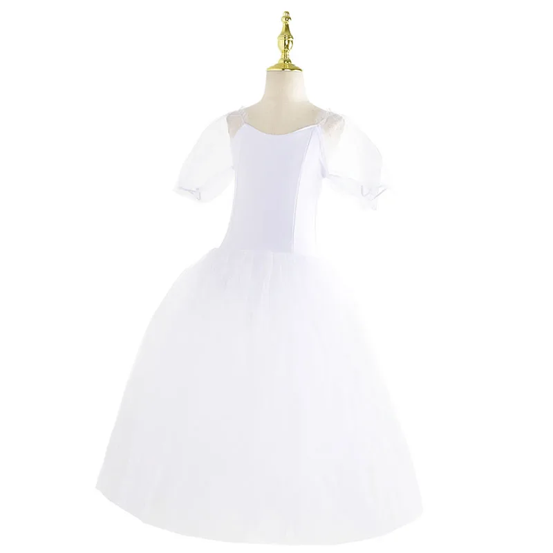 プロのロマンチックなバレエチュチュロングスカート、黒と赤のスペインスタイル、大人と子供のためのバレエパフォーマンスドレス