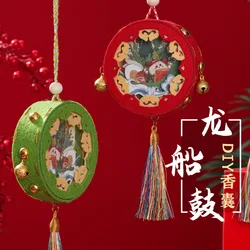 New Year The Year of The Loong Dragon Boat Drum Diy Sachet Handmade Activities Sachet Pendant Gift Blessing Bag Pendant