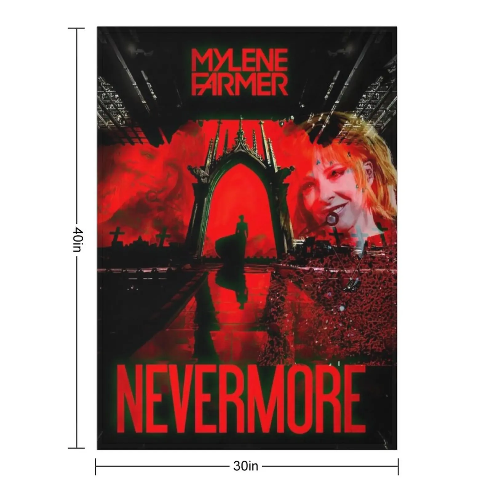 Mylene_Farmer_Nevermore Tour 2024 Throw Blanket Luxury Thicken Furry Polar For Decorative Sofa Hairy Blankets