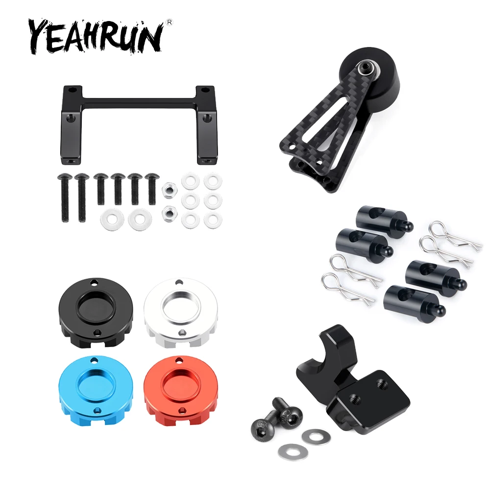 

YEAHRUN Автомобильная колонка/сервопривод/крепление коробки передач/крышка двигателя/комплект колес для Tamiya Lunch Box 1/12 RC Monster Truck