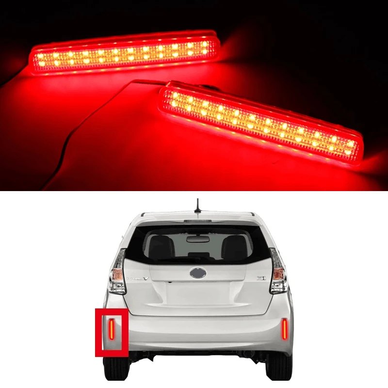 

OKEEN For TOYOTA NOAH VOXY 80 LED Rear Bumper Reflector Tail Brake Light For Pruis 40 Series 2011-2015 Led Fog Warning Stop Lamp