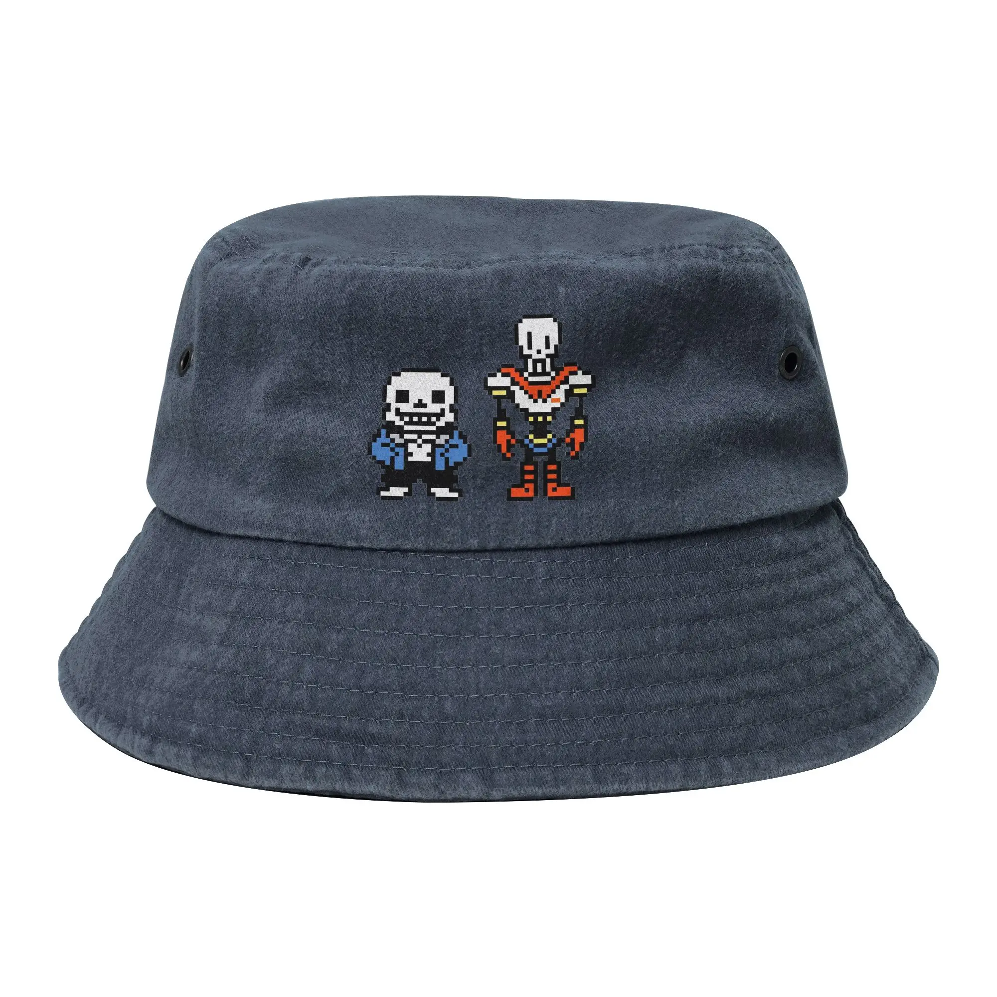 Girl Bucket Hat Undertale Sans and Papyrus Summer Travel Headwear Camping Fishing Hats Game Bob Hat Birthday Gift Idea