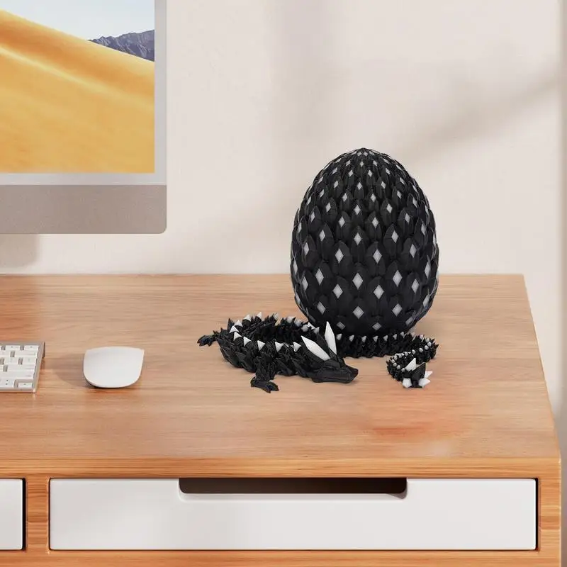 

3D Printed Dragon Egg Desktop Ornament Toys Sensory Easter Basket Stuffers Desktop Figure Craft Ornament For Kids Boys Girls