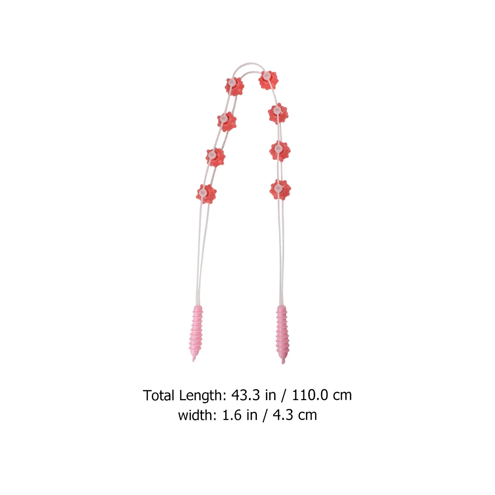 

Plastic Therapy Massager Massage Roller Rope Portable Fitness Tool Pink Neck Shoulders Pain Relief Stress Reduction