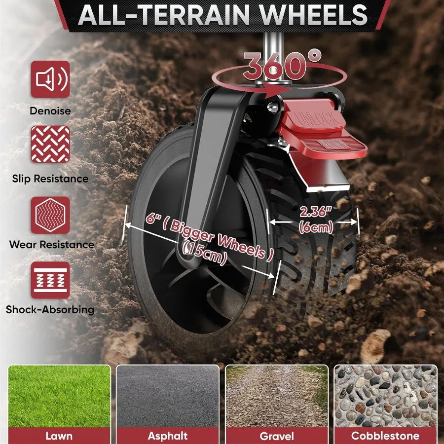 عربة عربة قابلة للطي سعة 150 لترًا مع سعة تحميل 360 رطل للتسوق والتخييم والحديقة والبقالة والاستخدام الخارجي بتصميم قابل للطي في Bl