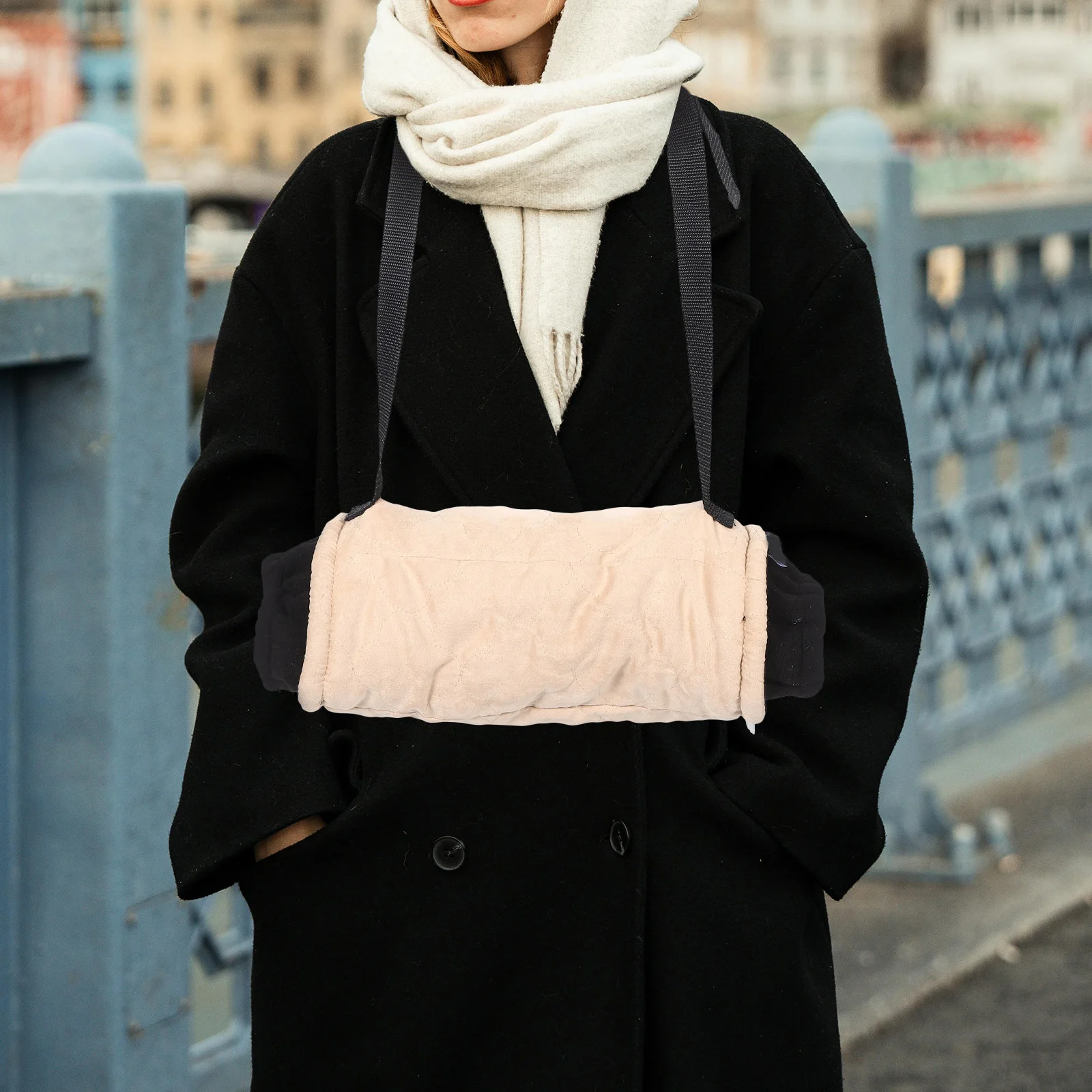 

Тканевая грелка для рук, зимний аксессуар, теплая сумка, портативная муфта для путешествий на открытом воздухе, вечерние, элегантная футбольная грелка для рук, чехол