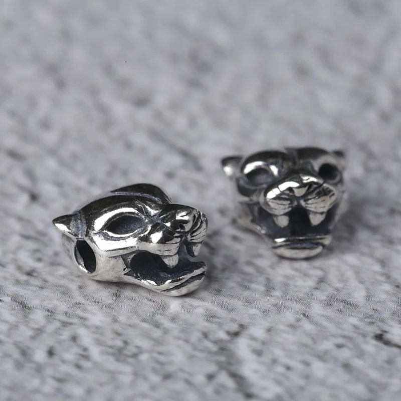 S925 الفضة ليوبارد رئيس سحر الخرزة المجوهرات الأوروبية #4