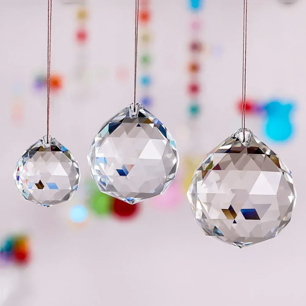 

1Pc Clear Crystal Lighting Ball Feng Shui Lamp Ball Prism Rainbow Sun Catcher Home Wedding Party Decoration DIY Accessories