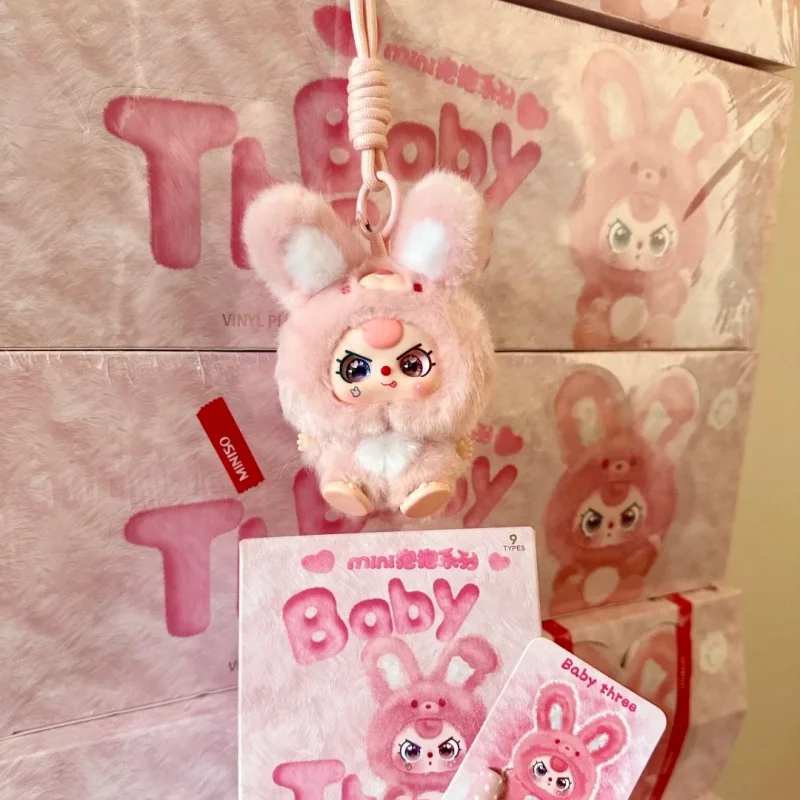 

В наличии Baby Three Mini Hug Series, плюшевая слепая коробка, куклы, мягкий аниме-брелок, фигурки аниме, коллекционная загадочная коробка, игрушки, подарки