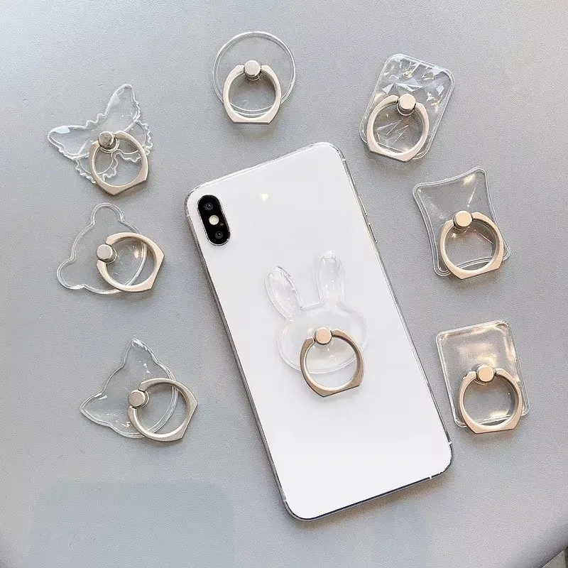 

1/2/3Pcs Cell Phone Ring Holder Stand 360° Degree Rotation Clear Finger Grip Kickstand Compatible iPhones or Phone Case