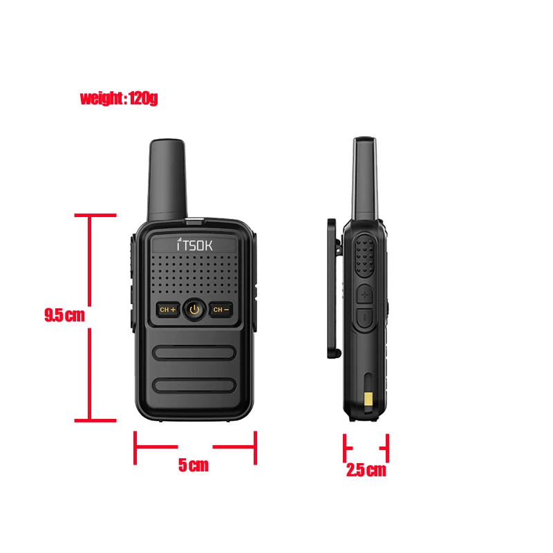 2 pz ITSOK mini walkie talkie tolik wolki talkbod toys gifs per bambini a lungo raggio uhf FRS 462 MHz PMR 446MHz ricevitore