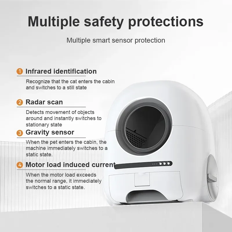 Smart cat sandbox automatic fast self-cleaning big cat toilet automatic app remote control automatic cat sandbox pet