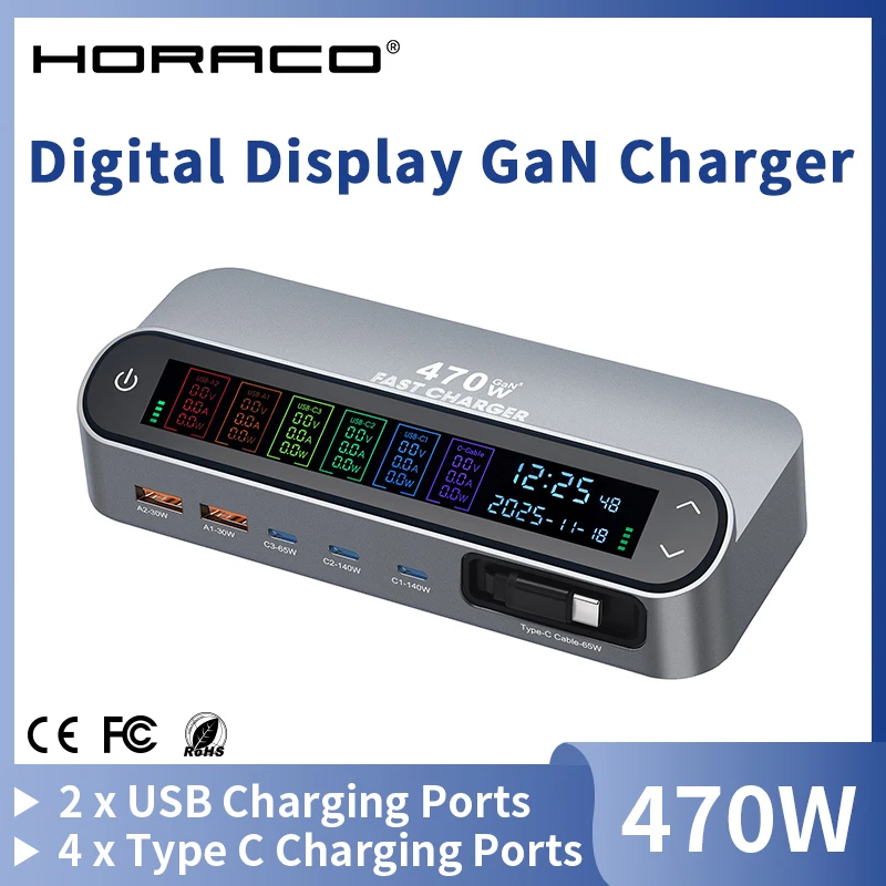 470w-gan-fast-charger-140w-pd31-pps-usb-type-c-digital-display-desktop-charging-station-for-iphone-16-15-macbook-laptops