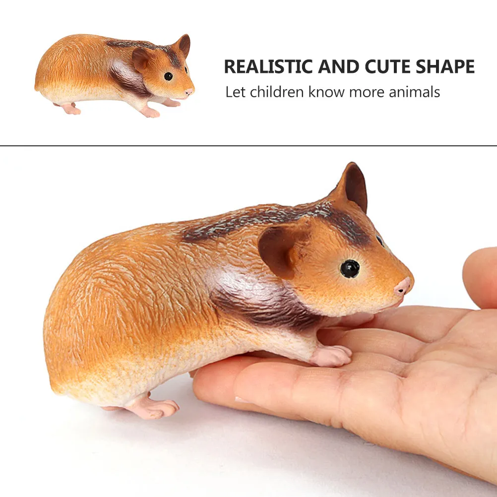 Guinea Pig Statue Sturdy Plastic Decorative Animal Sculpture Home Desktop Decoration Cartoon Craft Simulation Rodent