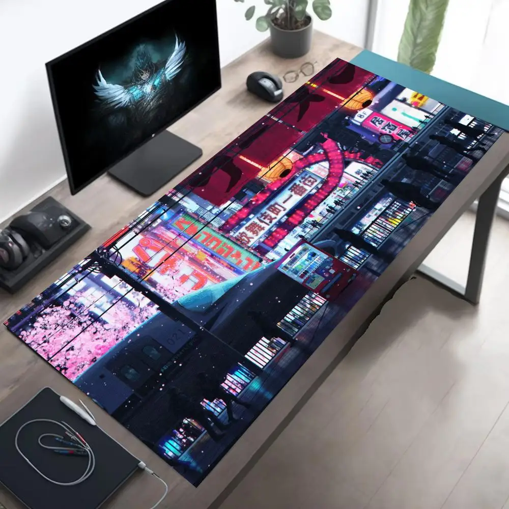 

Street scenery Gamer Mouse Pad Computer Office Accessories PC Desk mats Mechanical keyboard pad
