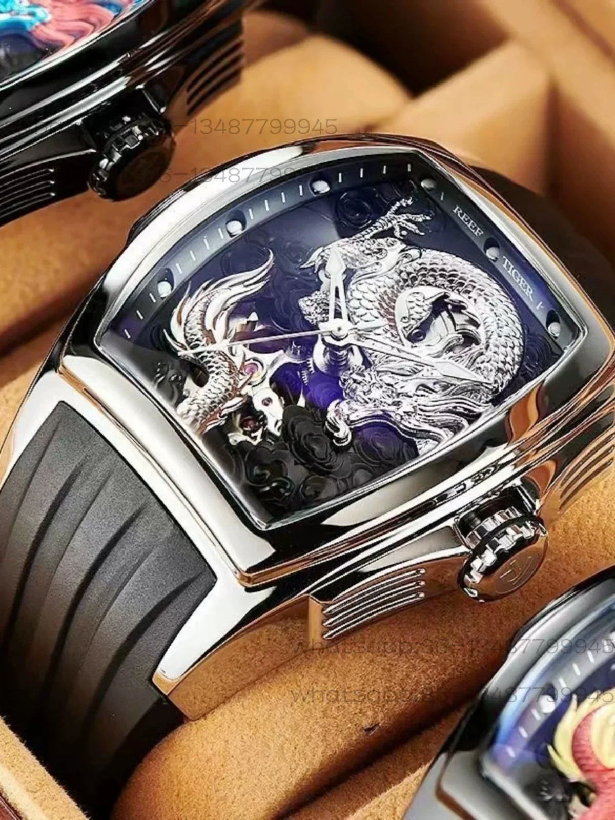 Fully Automatic Mechanical Watch Men's Watch Fashion Trend Large Dial Genuine Brand Waterproof New Zodiac Dragon Watch