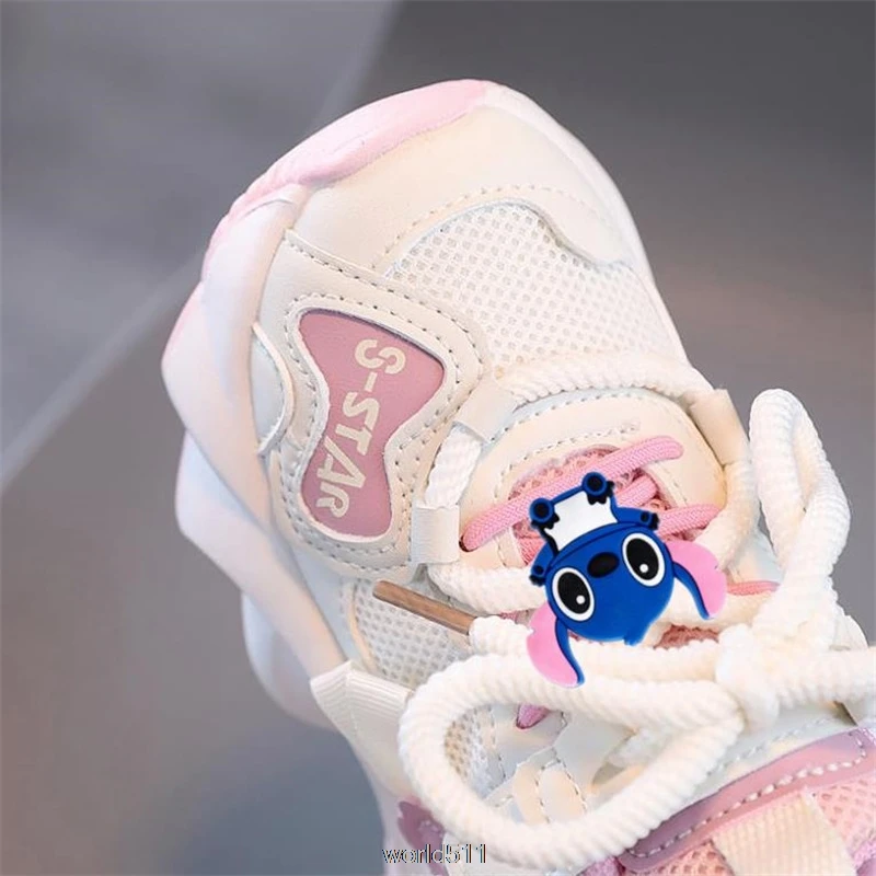 Mickey Minnie Children\'s Sneakers Boy Kids Shoes Girls New Spring Tennis Female Fashion Trend Casual Sports Running Shoes Bow