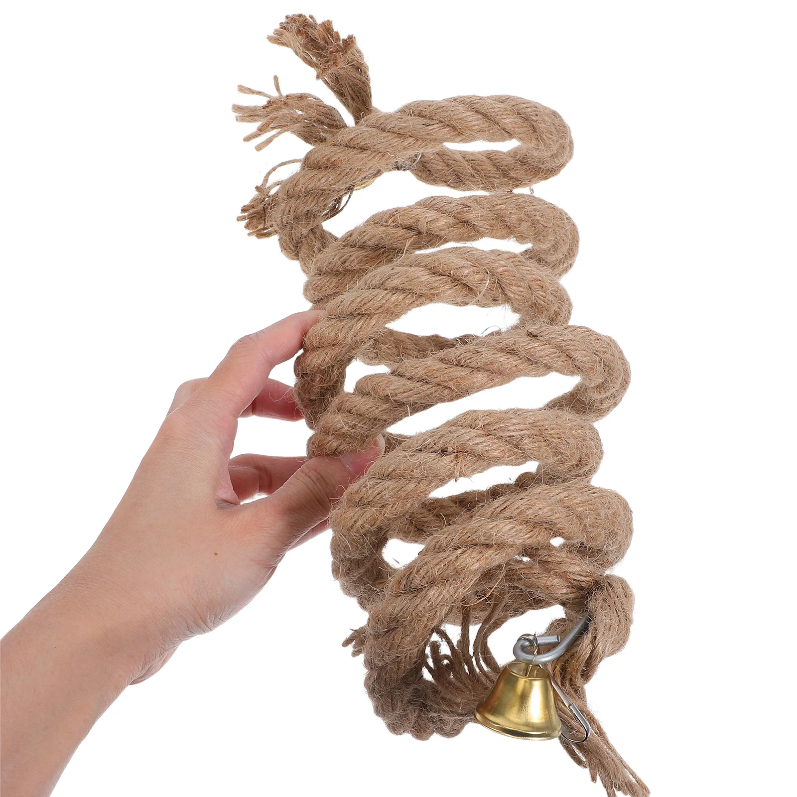 

Parrot Climbing Bell Design Flexible Birds Standing Parrot Spiral Rope For Birds Exercise Pet Bird Standing Rope
